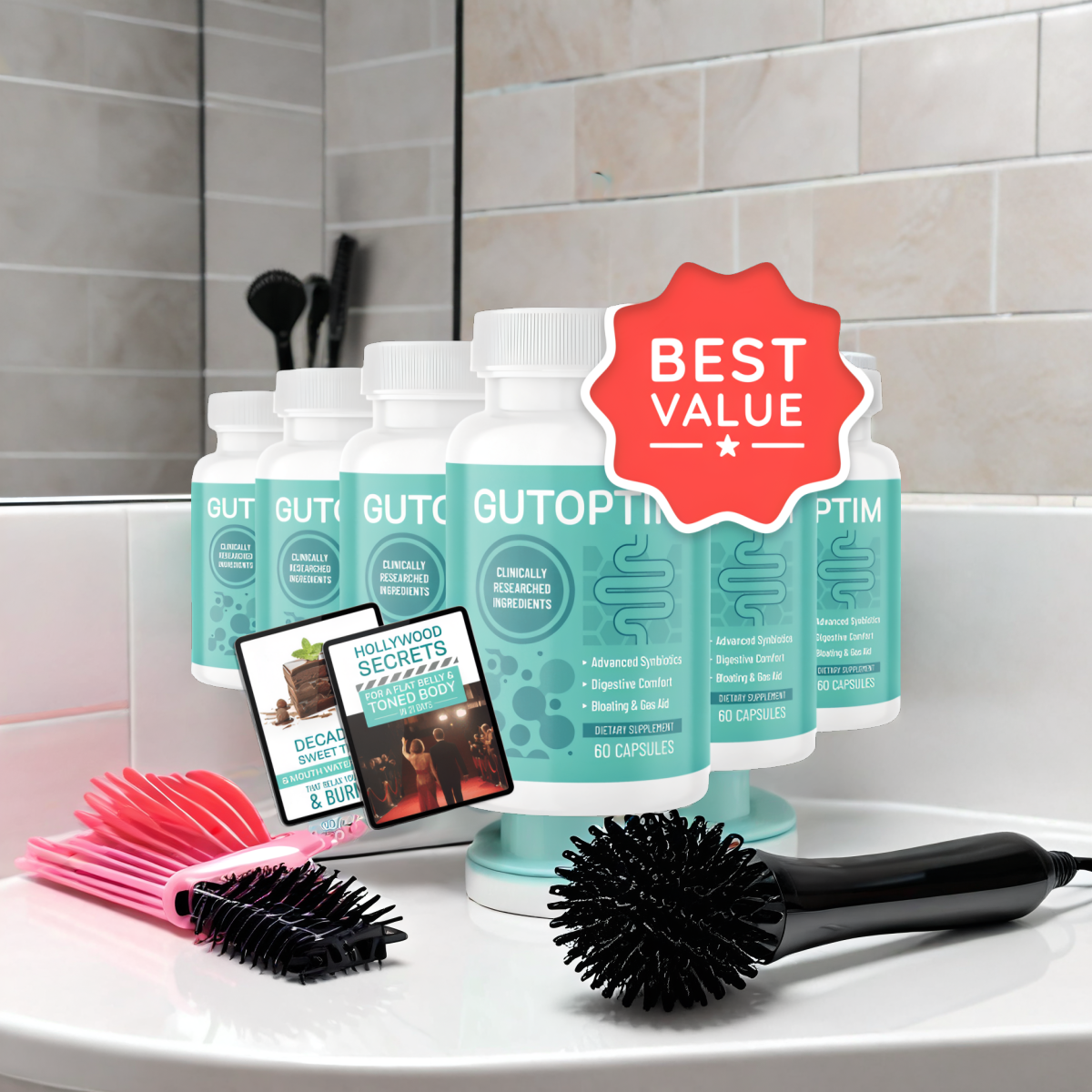GutOptim - 6 Bottles + 2  Ebooks