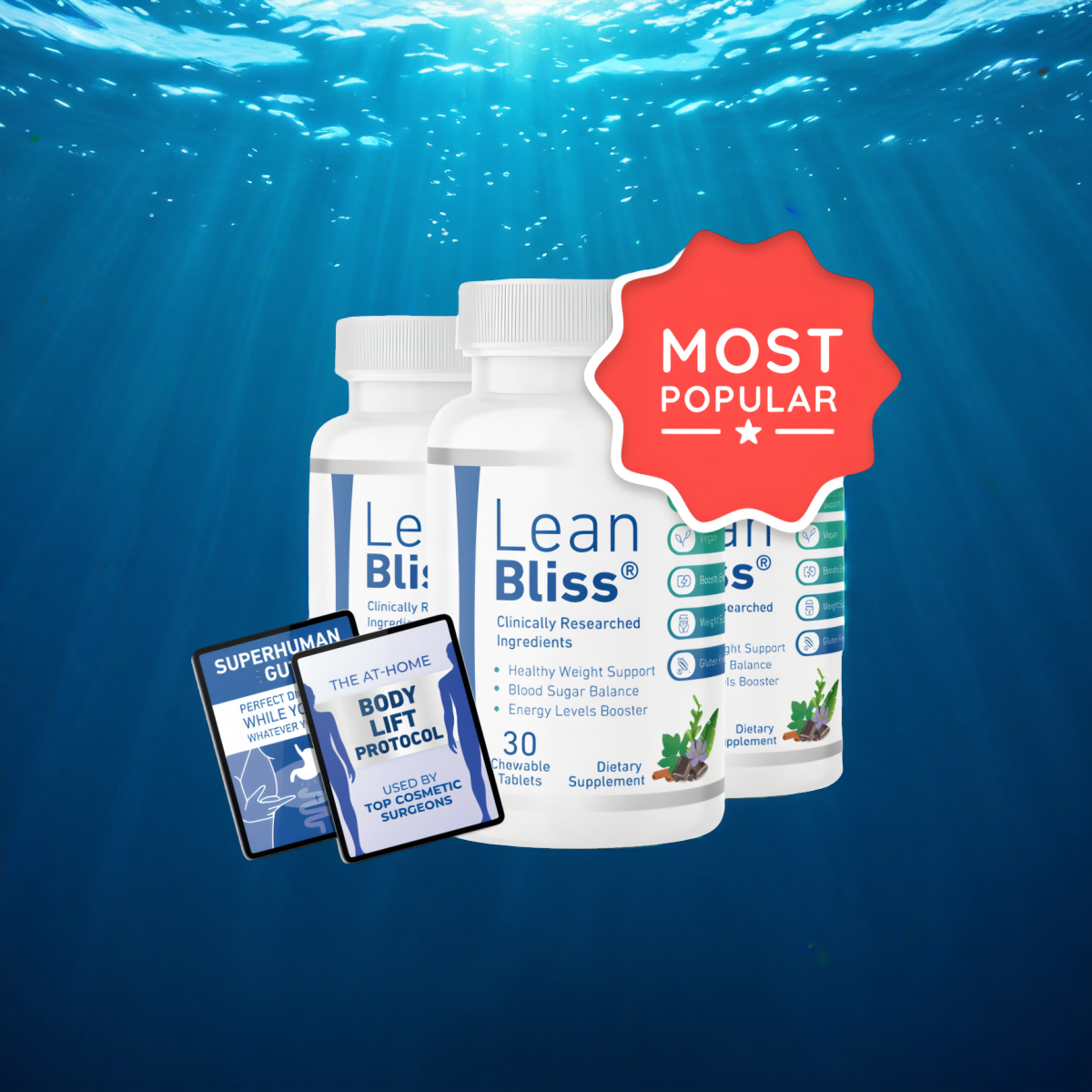LeanBliss - 3 Bottles + 2  Ebooks