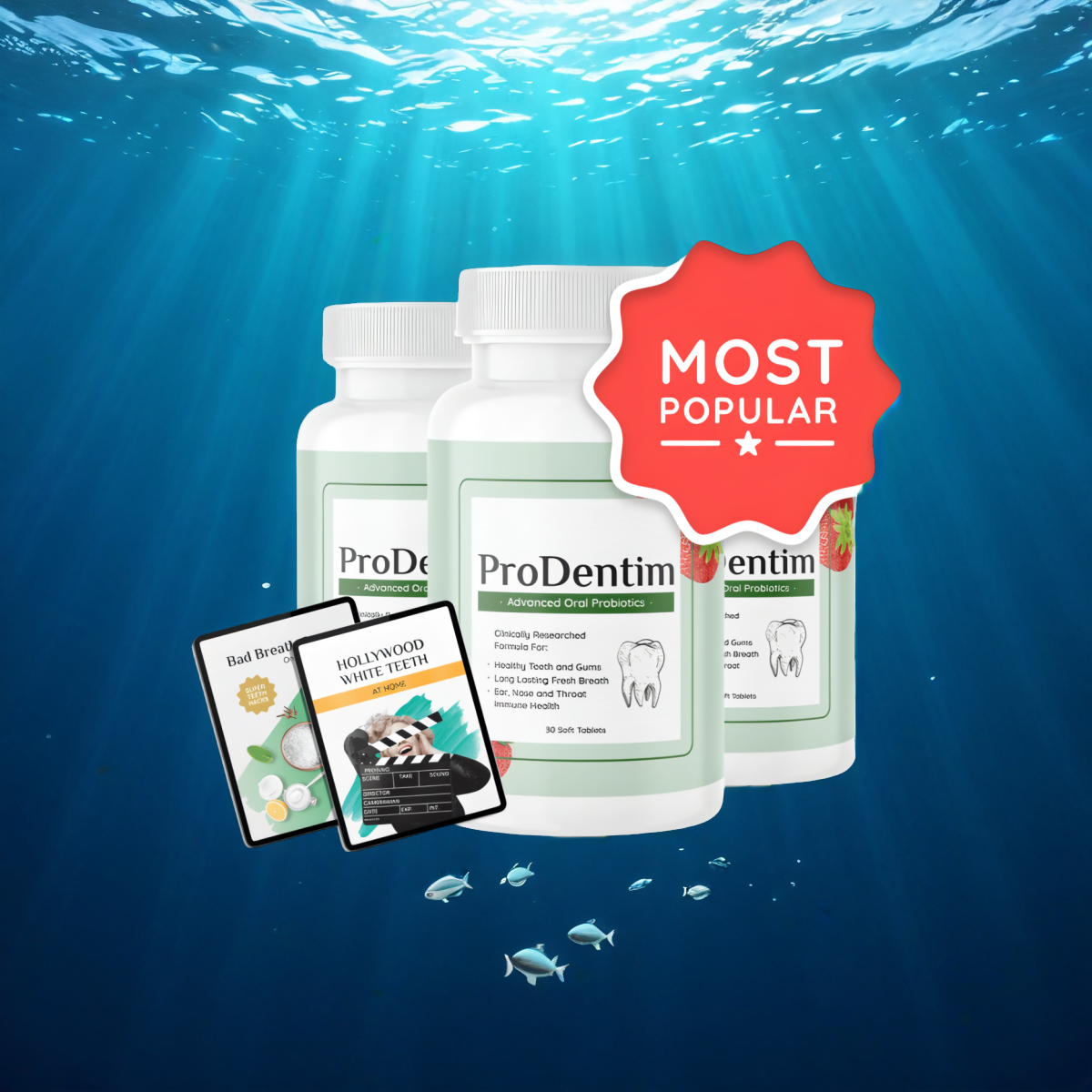 ProDentim - 3 Bottles + 2  Ebooks